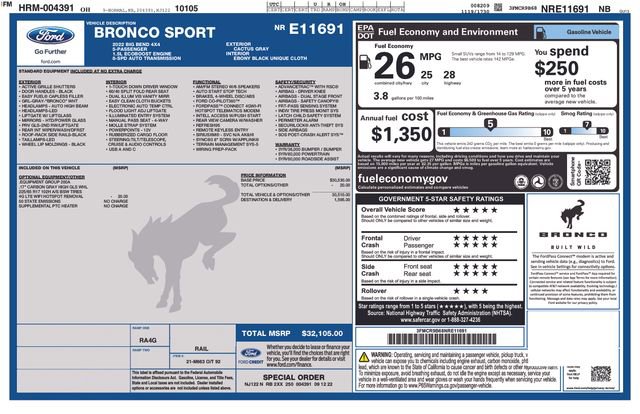 Certified 2022 Ford Bronco Sport Big Bend image 53