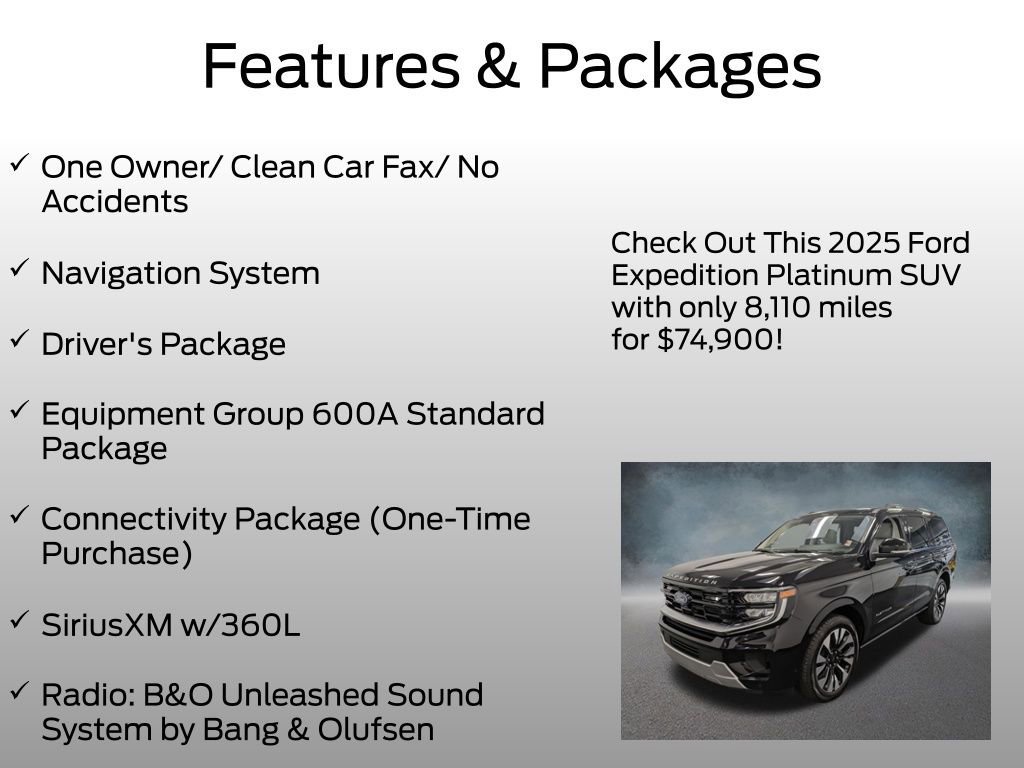 Certified 2025 Ford Expedition Platinum w/ Driver's Package image 7