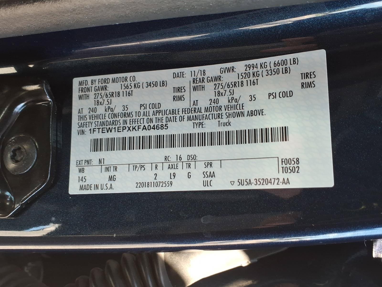 Certified 2019 Ford F150 XLT w/ Equipment Group 302A Luxury AWD/4WD image 27