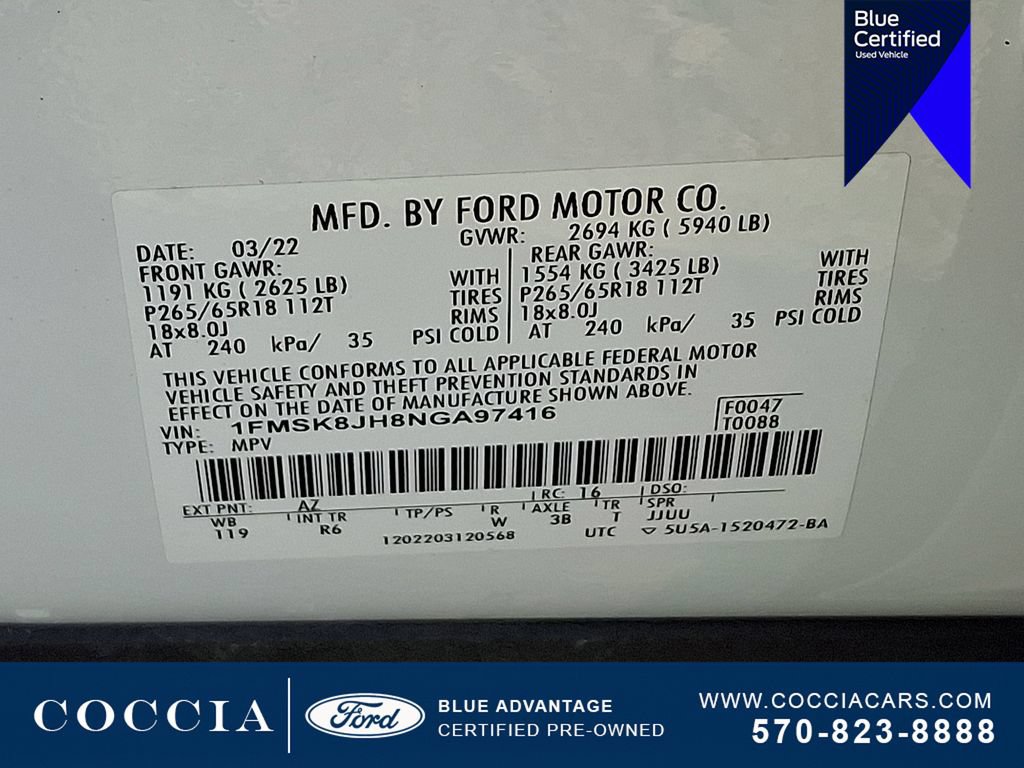 Certified 2022 Ford Explorer Timberline AWD/4WD image 28