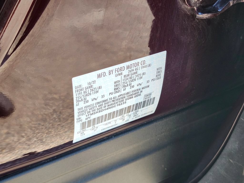 Certified 2022 Ford Explorer XLT w/ Equipment Group 202A AWD/4WD image 36