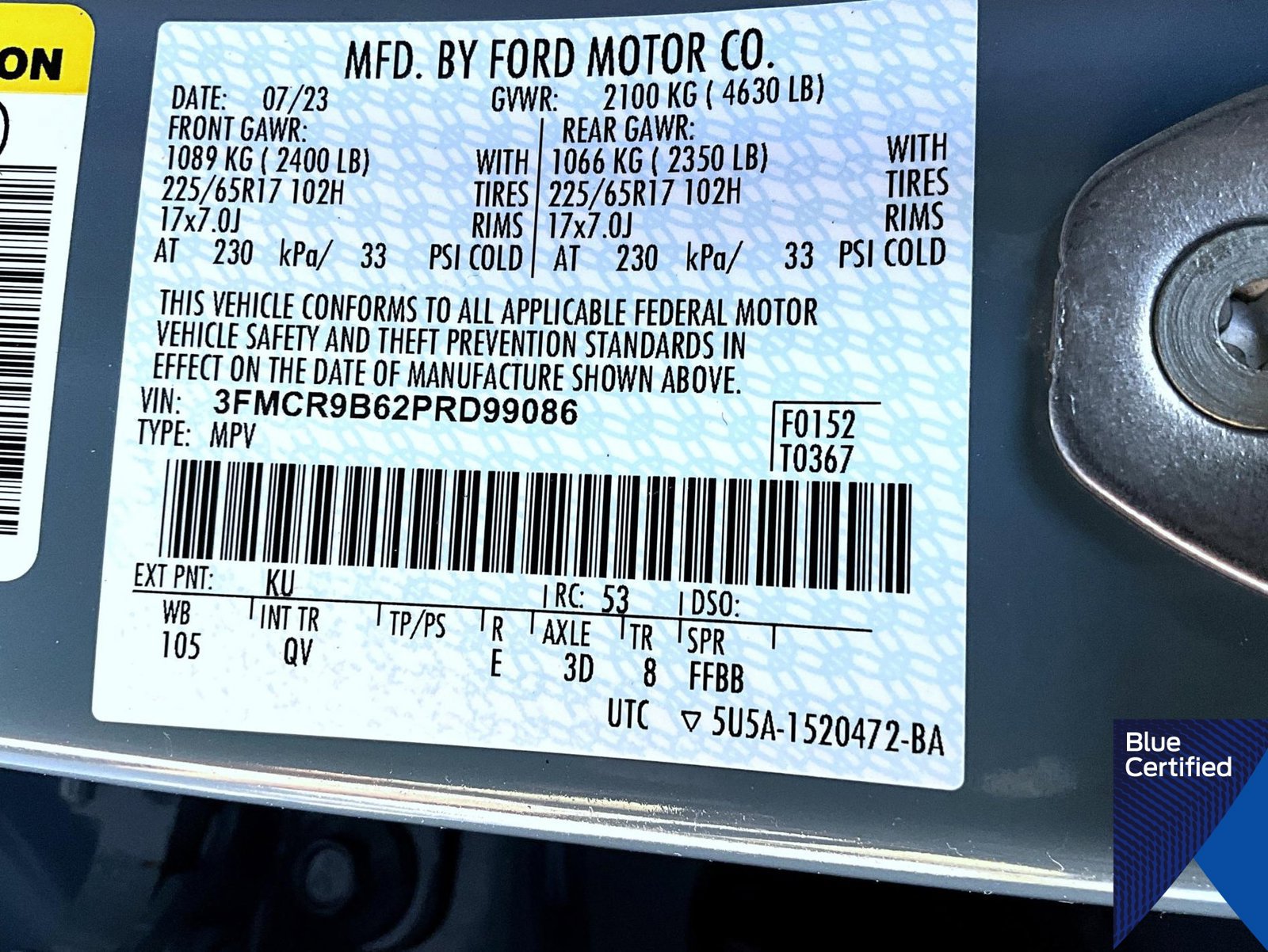 Certified 2023 Ford Bronco Sport Big Bend w/ Convenience Package AWD/4WD image 28