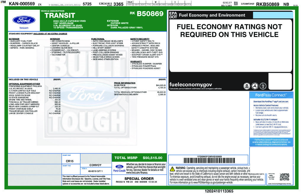 Certified 2024 Ford Transit 350 RWD image 6