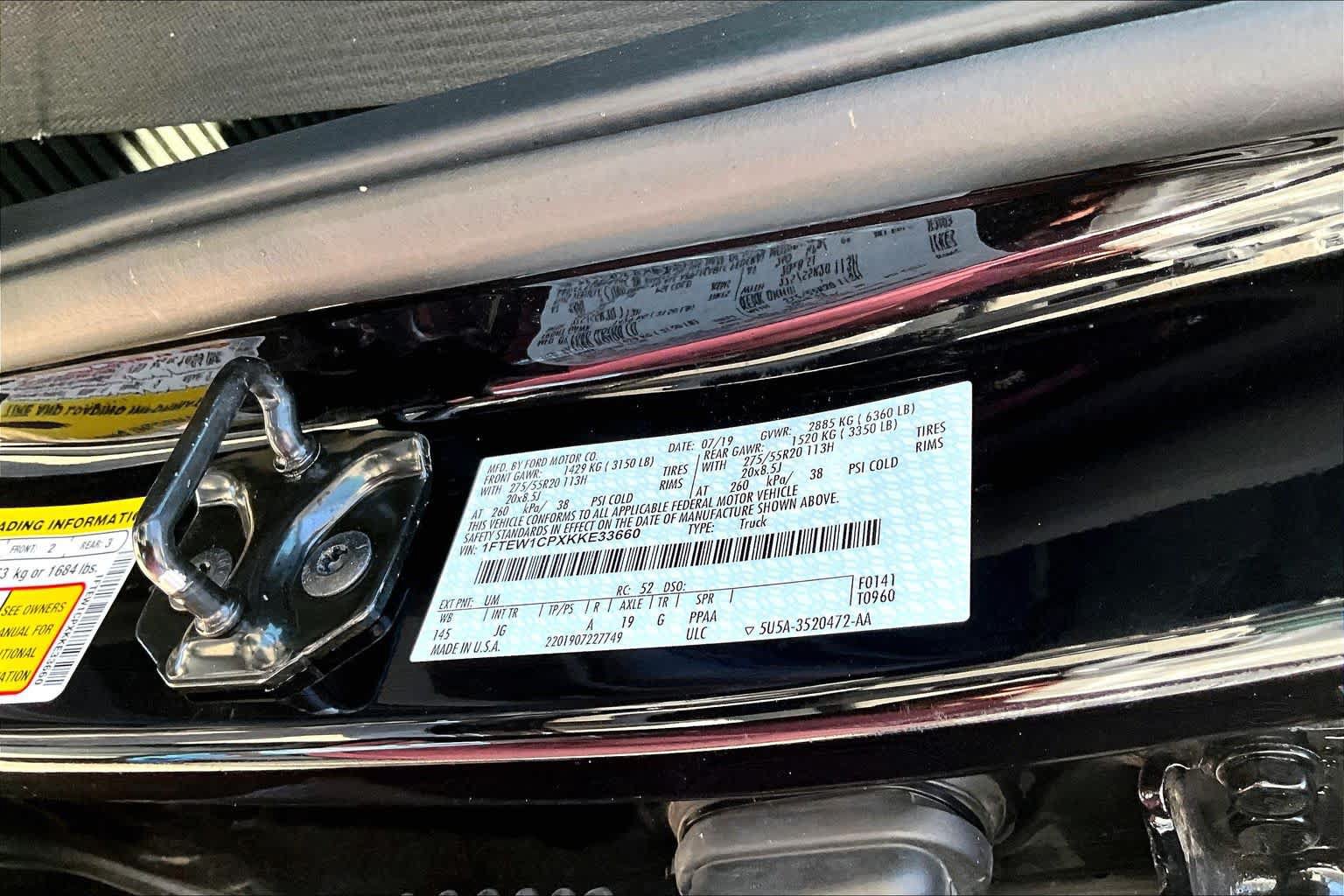 Certified 2019 Ford F150 XL w/ Equipment Group 101A Mid RWD image 36