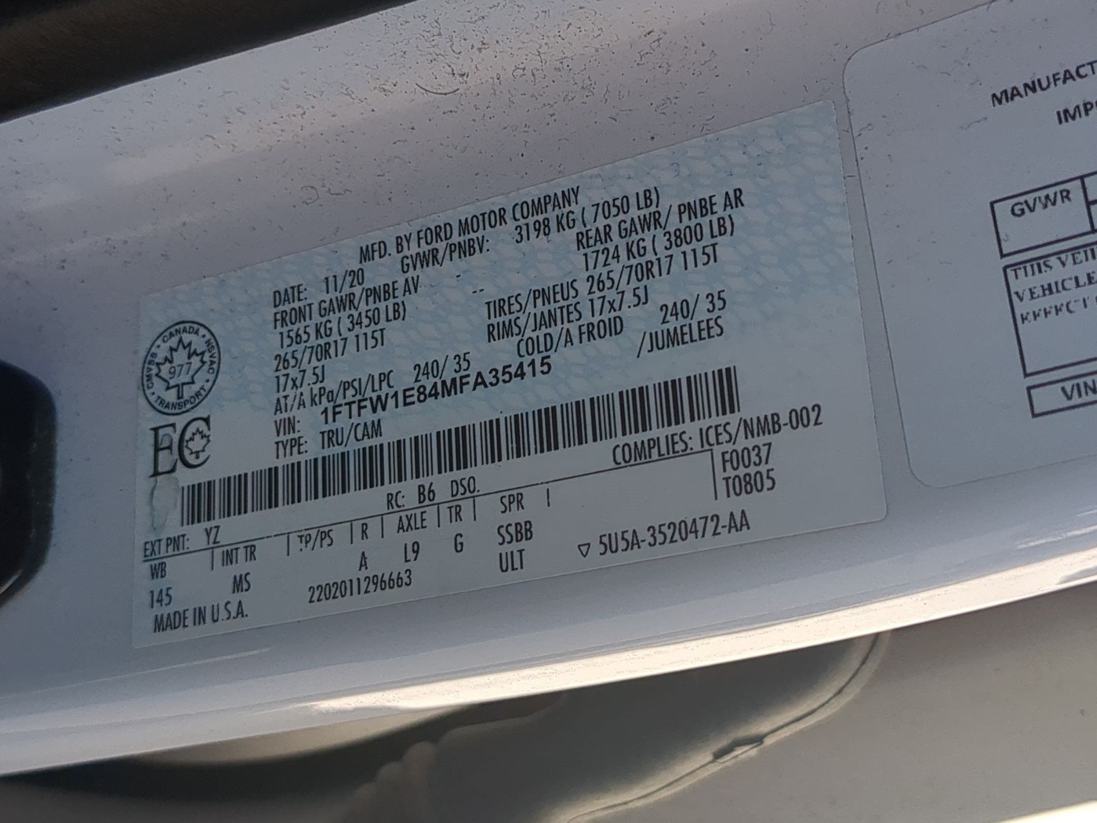 Certified 2021 Ford F150 XLT AWD/4WD image 34