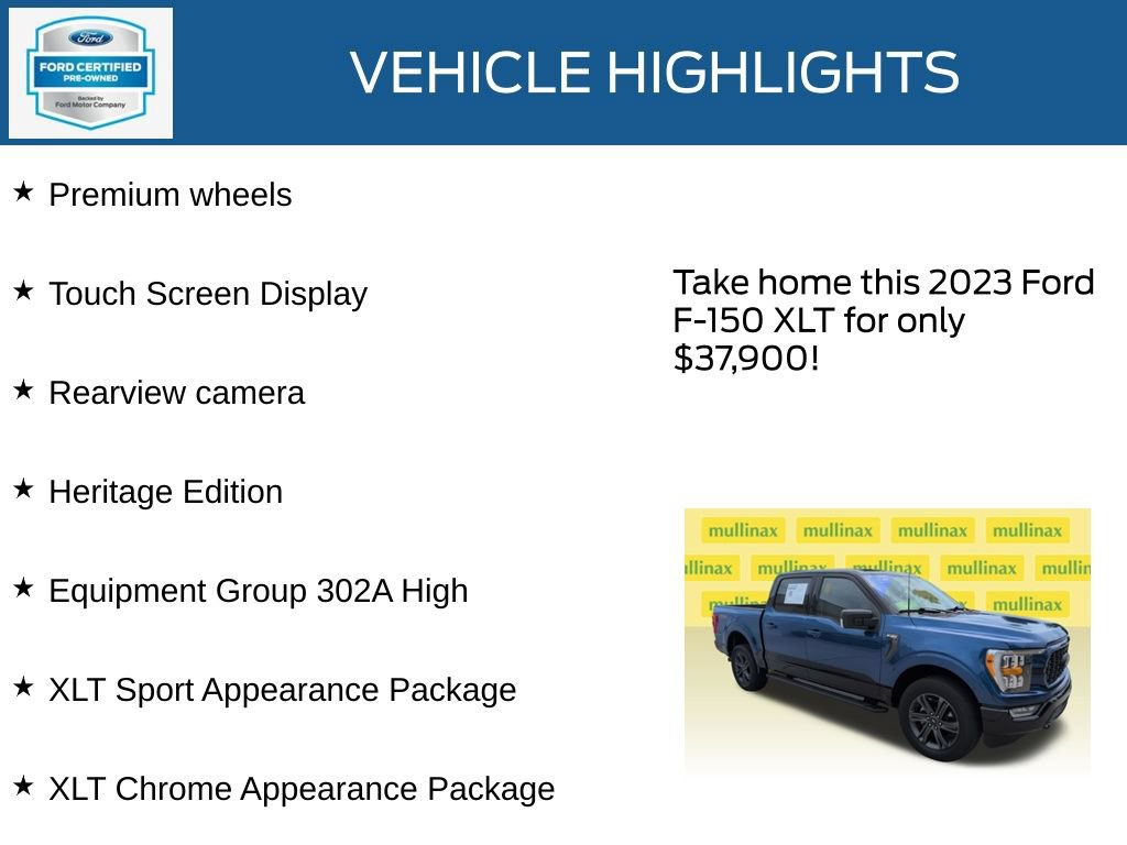 Certified 2023 Ford F150 XLT w/ Equipment Group 302A High AWD/4WD image 22