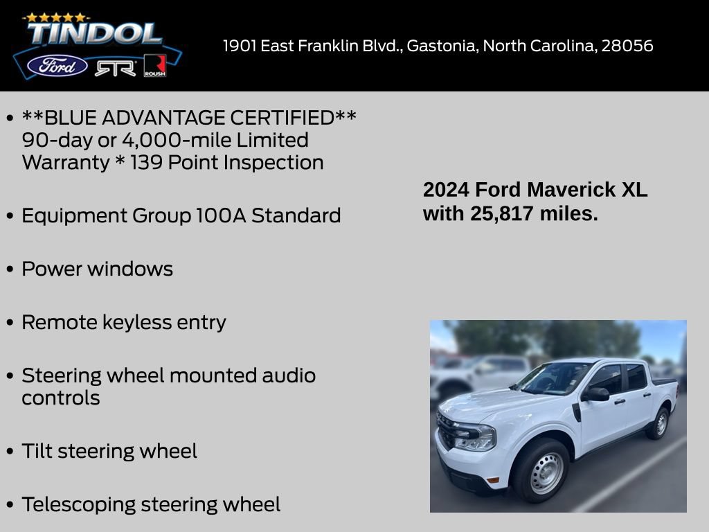 Certified 2024 Ford Maverick XL FWD image 13