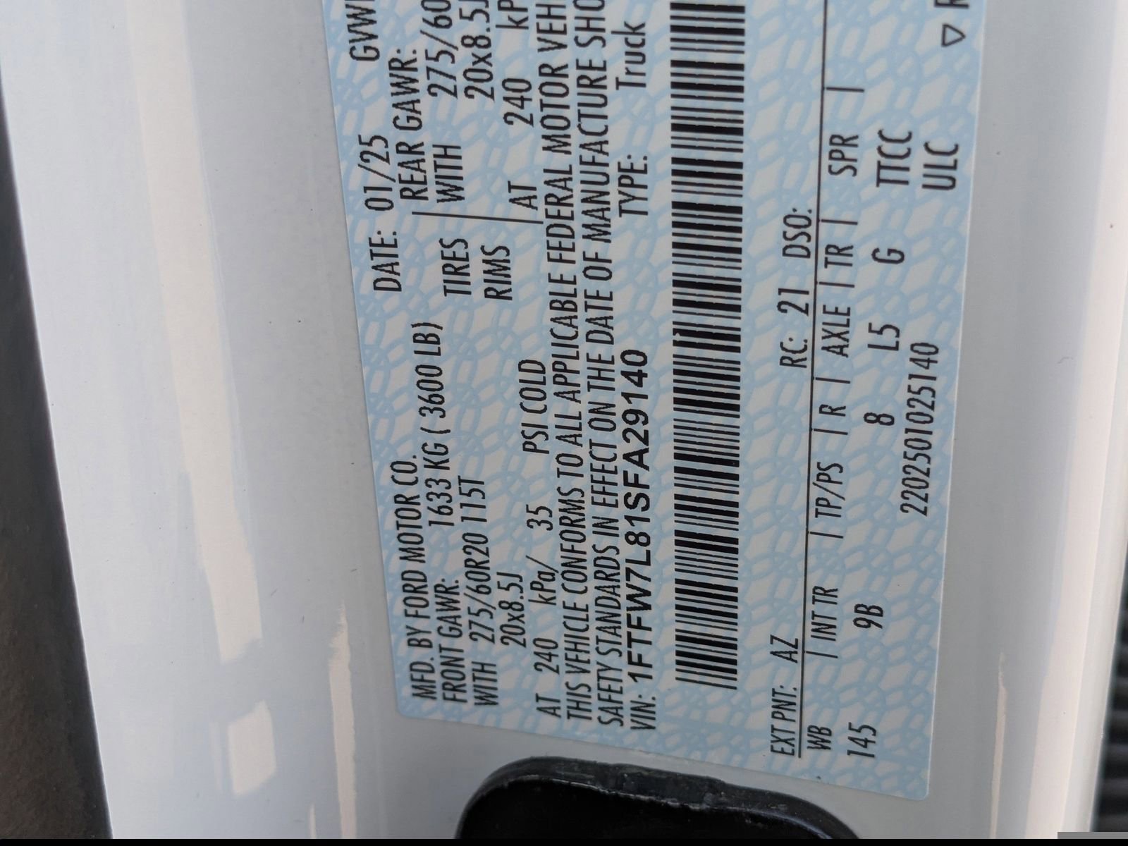 Certified 2025 Ford F150 Platinum w/ Equipment Group 702A High image 20