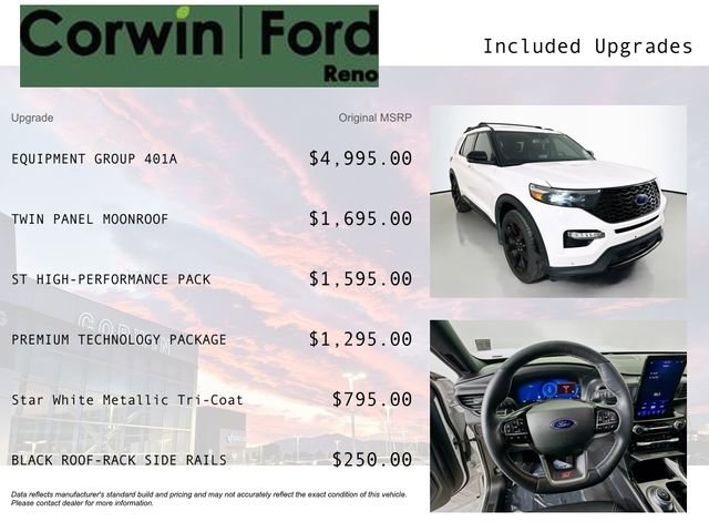 Certified 2022 Ford Explorer ST w/ Equipment Group 401A AWD/4WD image 3