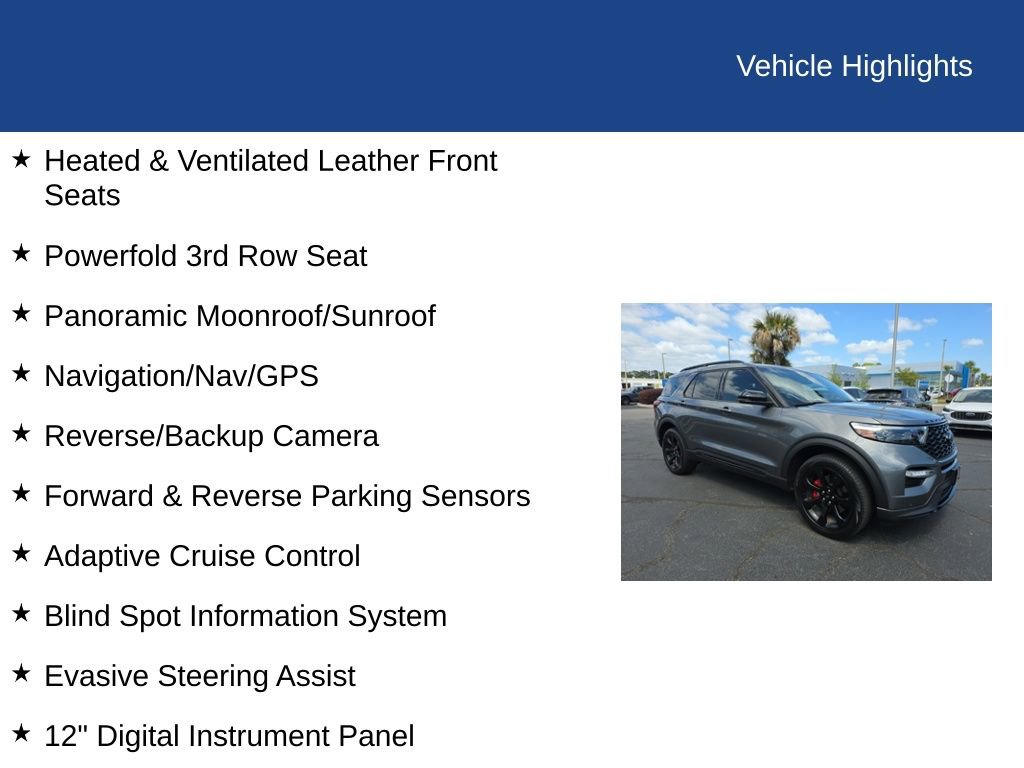 Certified 2024 Ford Explorer ST w/ Equipment Group 401A image 16