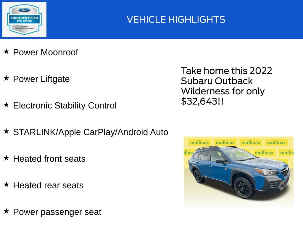 Used 2022 Subaru Outback Wilderness AWD/4WD image 19