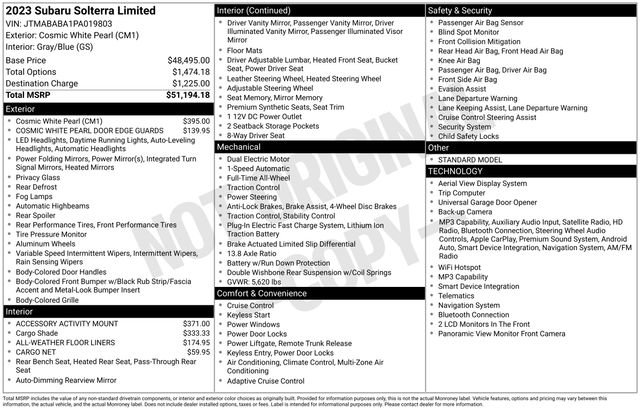Used 2023 Subaru Solterra AWD image 38