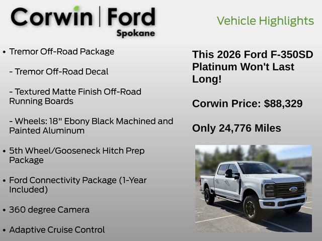 Certified 2026 Ford F350 Platinum w/ Tremor Off-Road Package AWD/4WD image 7