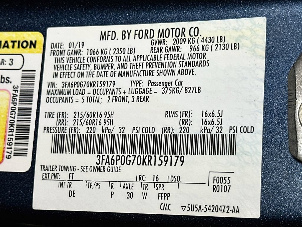 Certified 2019 Ford Fusion S FWD image 21