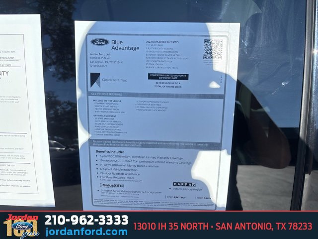 Certified 2022 Ford Explorer XLT w/ Equipment Group 202A image 8