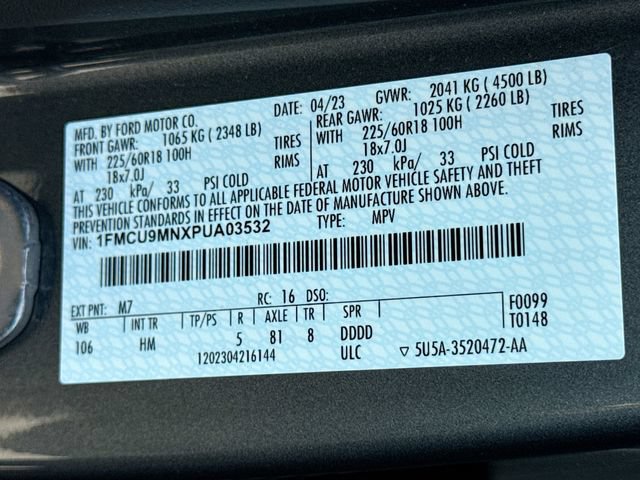 Certified 2023 Ford Escape ST-Line w/ Tech Pack #1 AWD/4WD image 40