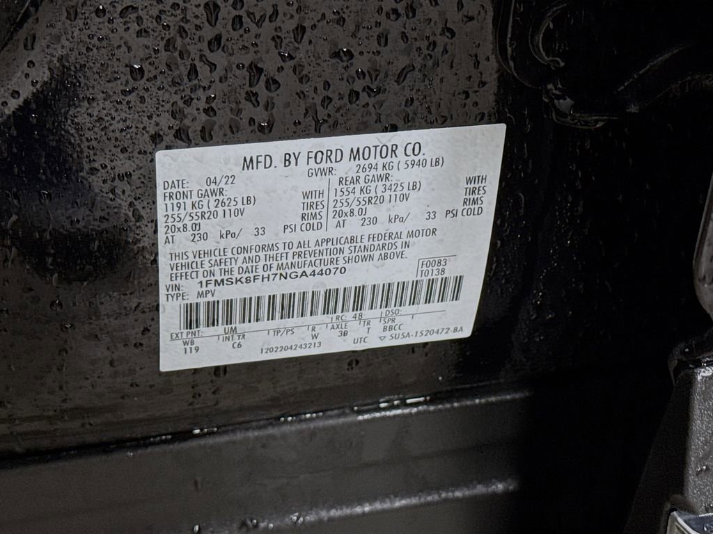 Certified 2022 Ford Explorer Limited w/ Equipment Group 301A image 35