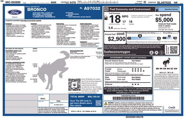 Certified 2025 Ford Bronco Badlands AWD/4WD image 38