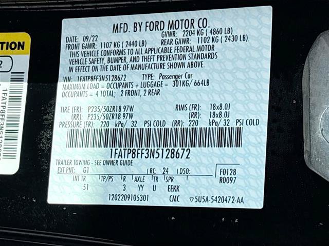 Certified 2022 Ford Mustang GT Premium w/ Equipment Group 401A RWD image 36