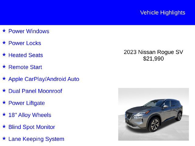 Used 2023 Nissan Rogue SV w/ SV Premium B Package AWD/4WD image 2