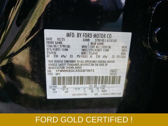 Certified 2025 Ford Explorer ST w/ Sun And Sound Package AWD/4WD image 34