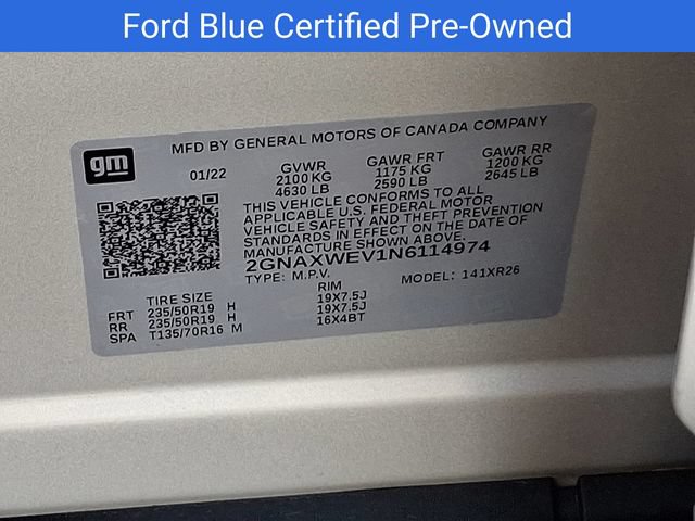 Used 2022 Chevrolet Equinox RS AWD/4WD image 27