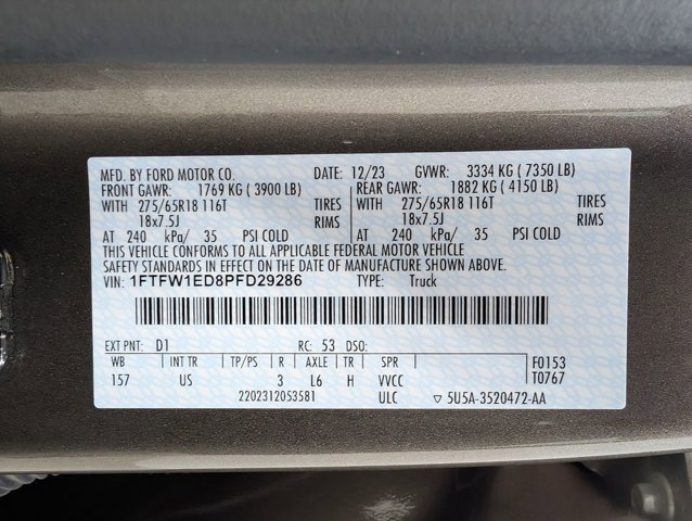 Certified 2023 Ford F150 XLT w/ Equipment Group 302A High image 9