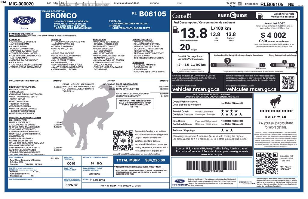 Certified 2024 Ford Bronco Badlands image 28