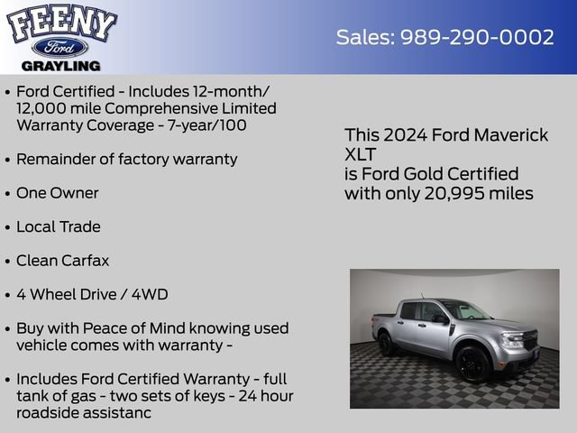 Certified 2024 Ford Maverick XLT w/ XLT Luxury Package AWD/4WD image 5