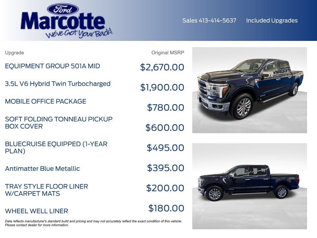Certified 2025 Ford F150 Lariat w/ Equipment Group 501A Mid AWD/4WD image 4