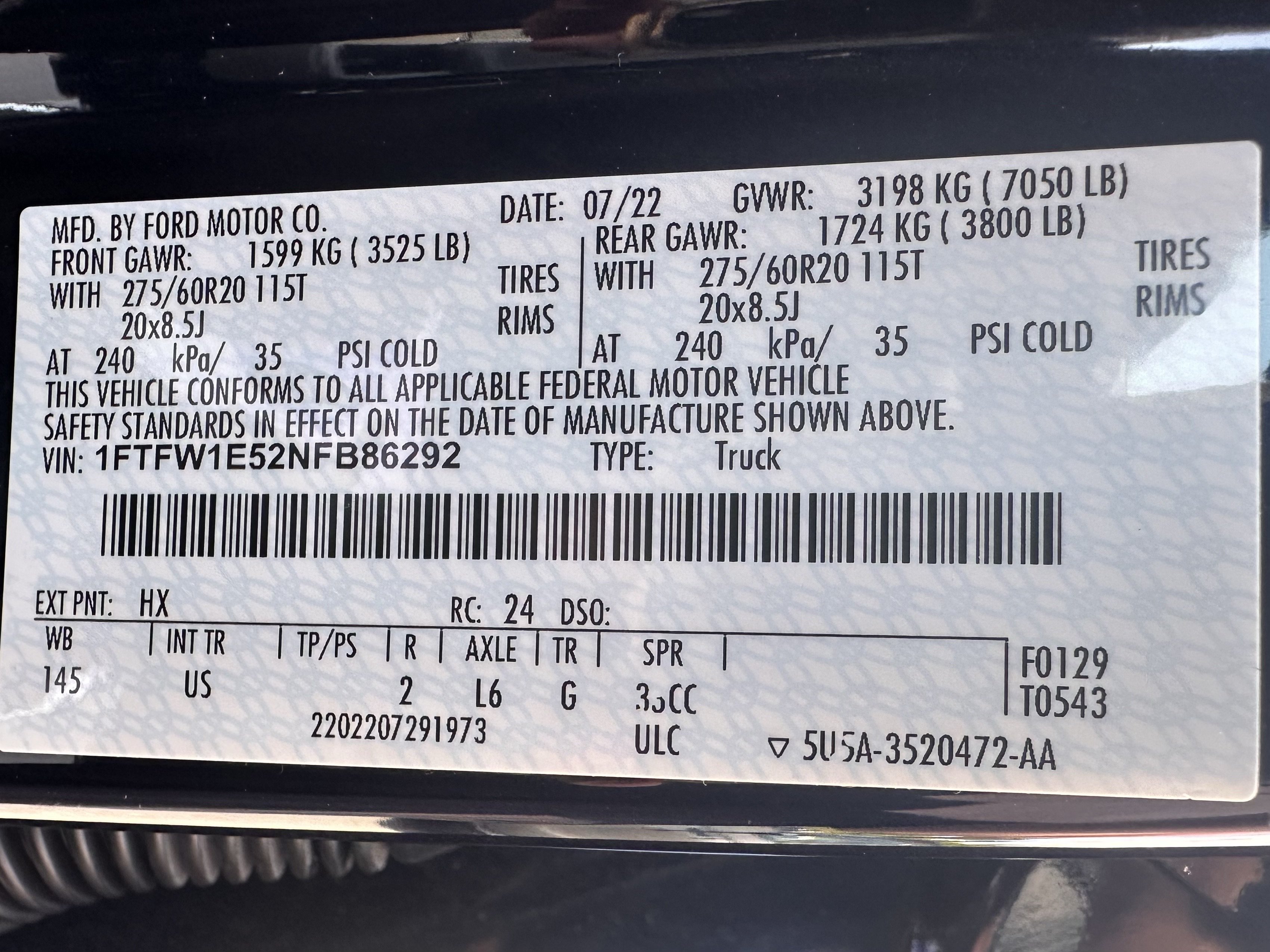 Certified 2022 Ford F150 XLT w/ Equipment Group 302A High AWD/4WD image 31