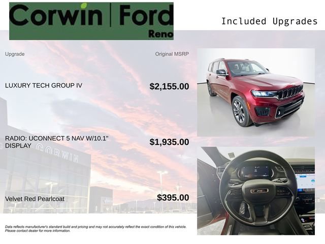 Used 2022 Jeep Grand Cherokee L Overland w/ Luxury Tech Group IV image 3