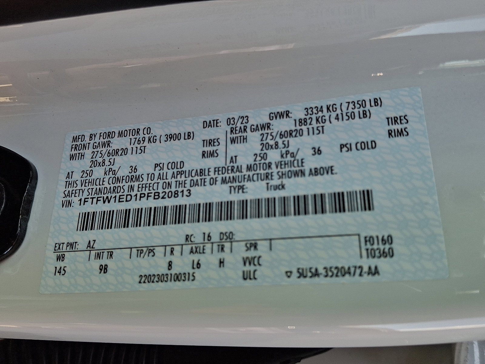 Certified 2023 Ford F150 Platinum w/ Equipment Group 701A High image 29