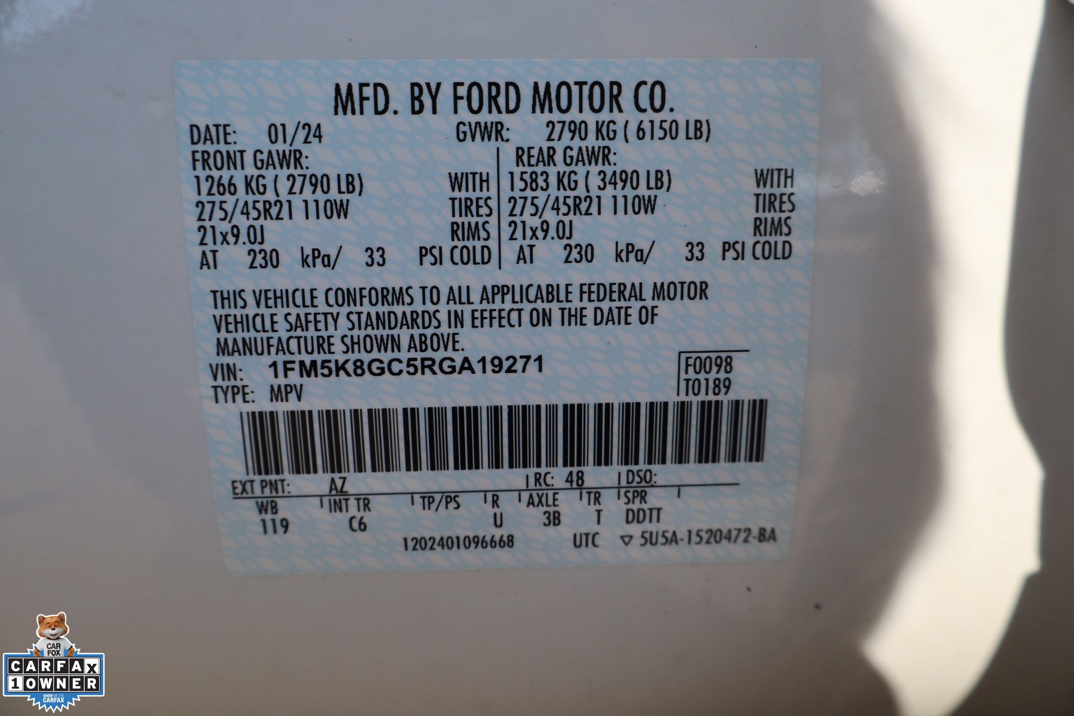 Certified 2024 Ford Explorer ST w/ Equipment Group 401A AWD/4WD image 34