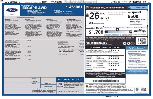 Certified 2023 Ford Escape ST-Line Elite w/ Premium Technology Package AWD/4WD image 2