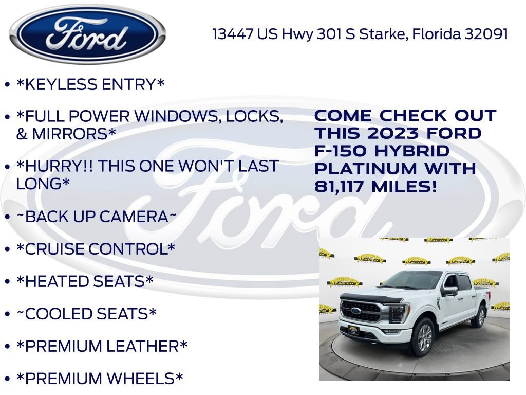 Certified 2023 Ford F150 Platinum w/ Equipment Group 701A High AWD/4WD image 12