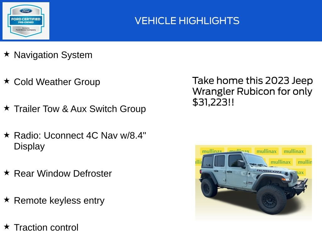 Used 2023 Jeep Wrangler Unlimited Rubicon w/ Cold Weather Group AWD/4WD image 18
