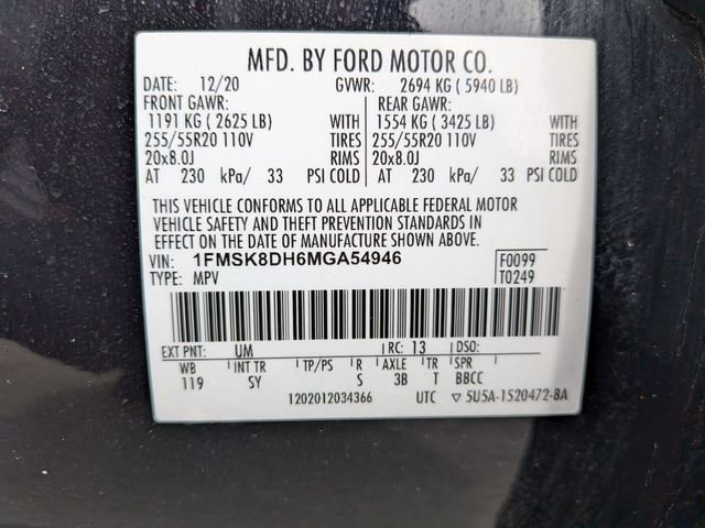 Certified 2021 Ford Explorer XLT w/ Equipment Group 202A AWD/4WD image 24