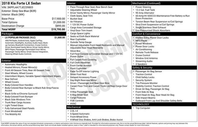 Used 2018 Kia Forte LX w/ LX Popular Package image 33