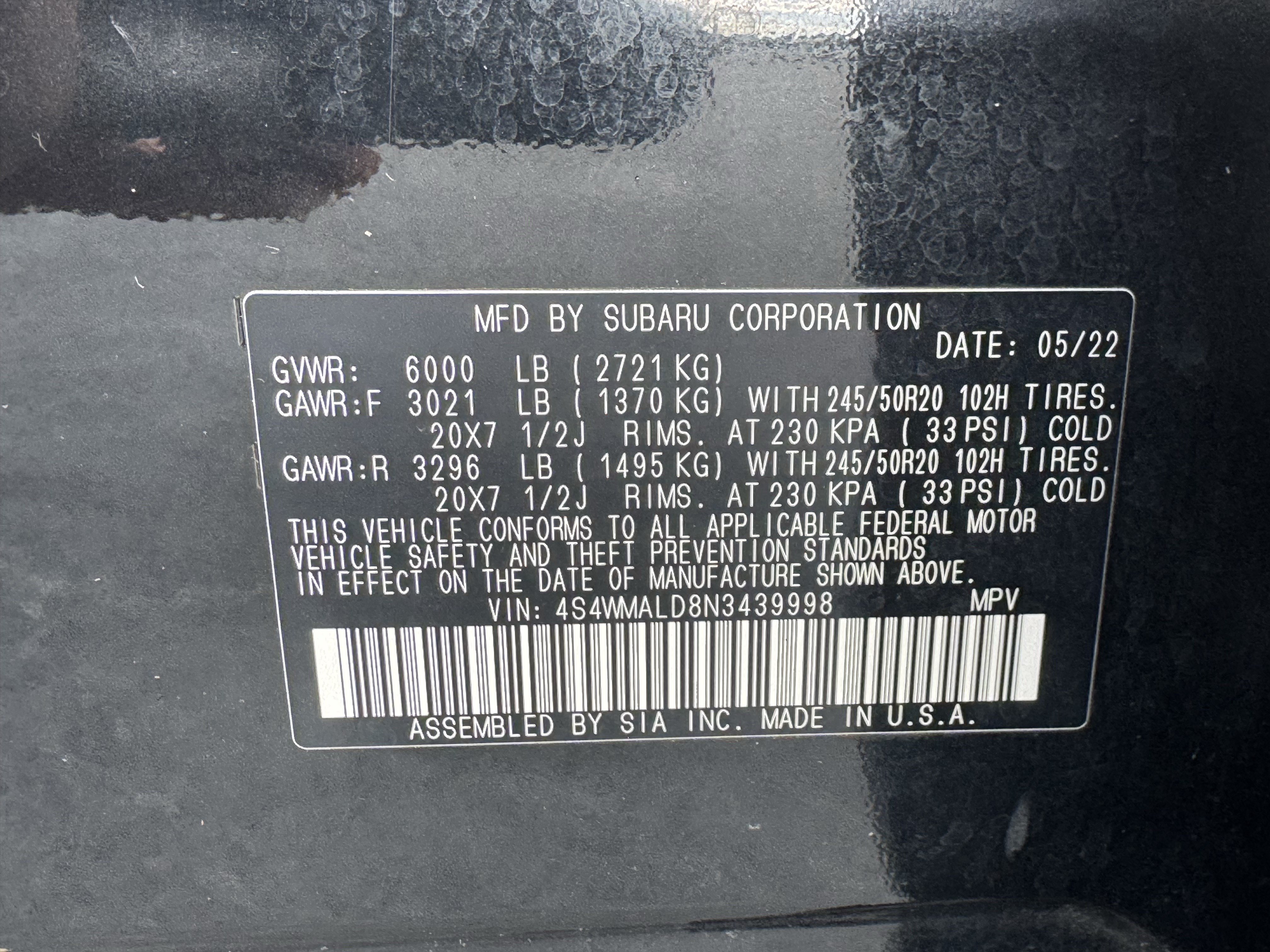 Used 2022 Subaru Ascent Limited w/ Technology Package AWD/4WD image 39