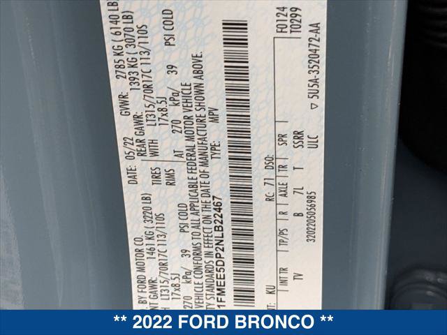 Certified 2022 Ford Bronco Wildtrak AWD/4WD image 24