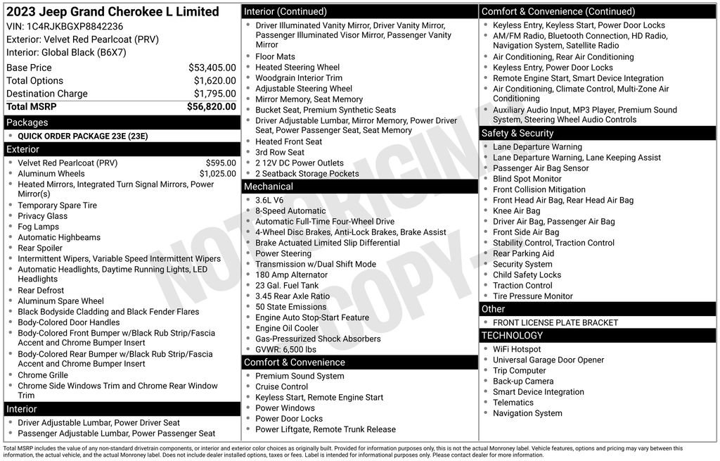 Used 2023 Jeep Grand Cherokee L Limited AWD/4WD image 5