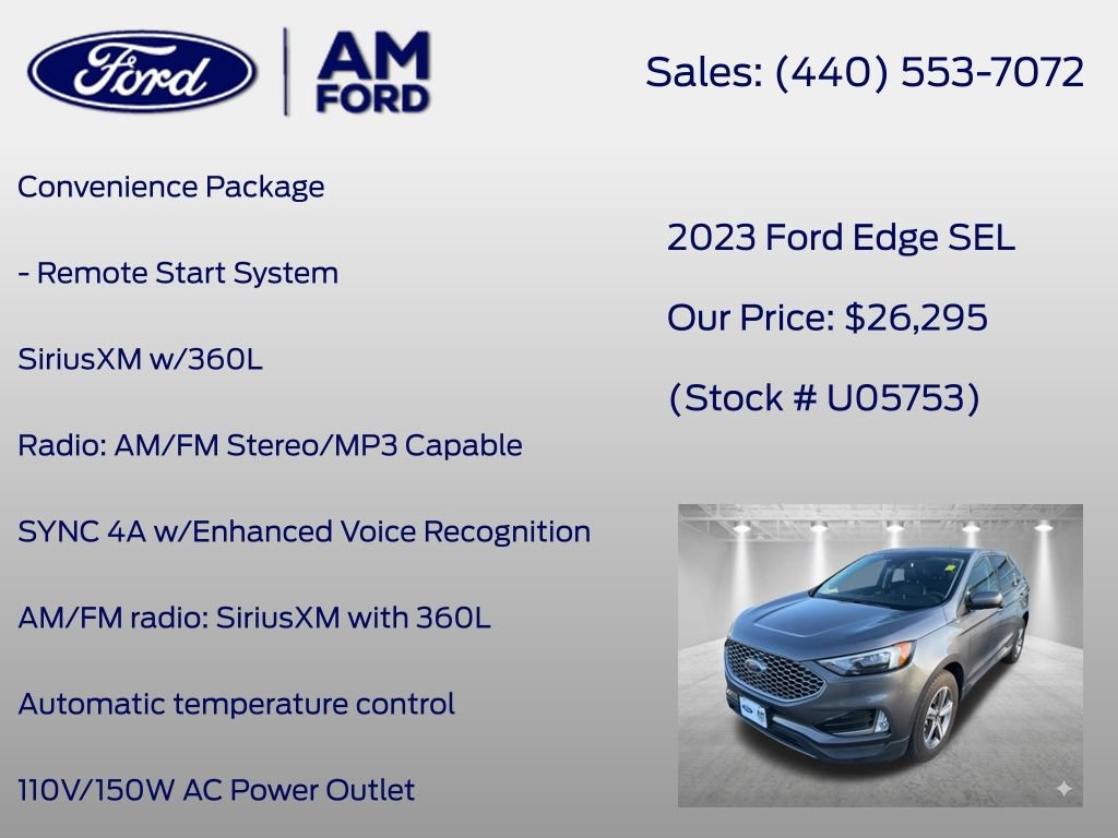 Certified 2023 Ford Edge SEL w/ Convenience Package AWD/4WD image 13