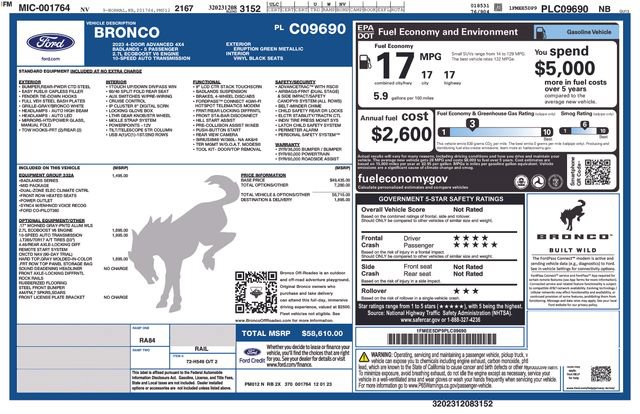 Certified 2023 Ford Bronco Badlands AWD/4WD image 36