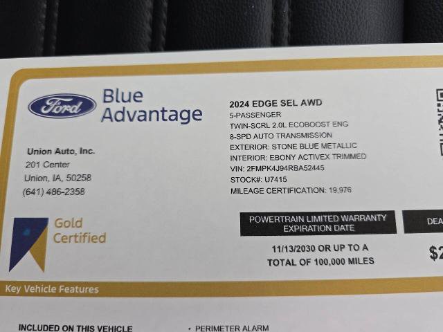 Certified 2024 Ford Edge SEL w/ Convenience Package image 18
