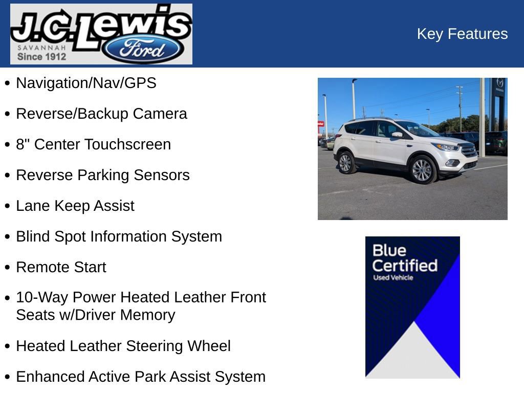 Certified 2017 Ford Escape Titanium w/ Equipment Group 301A image 34