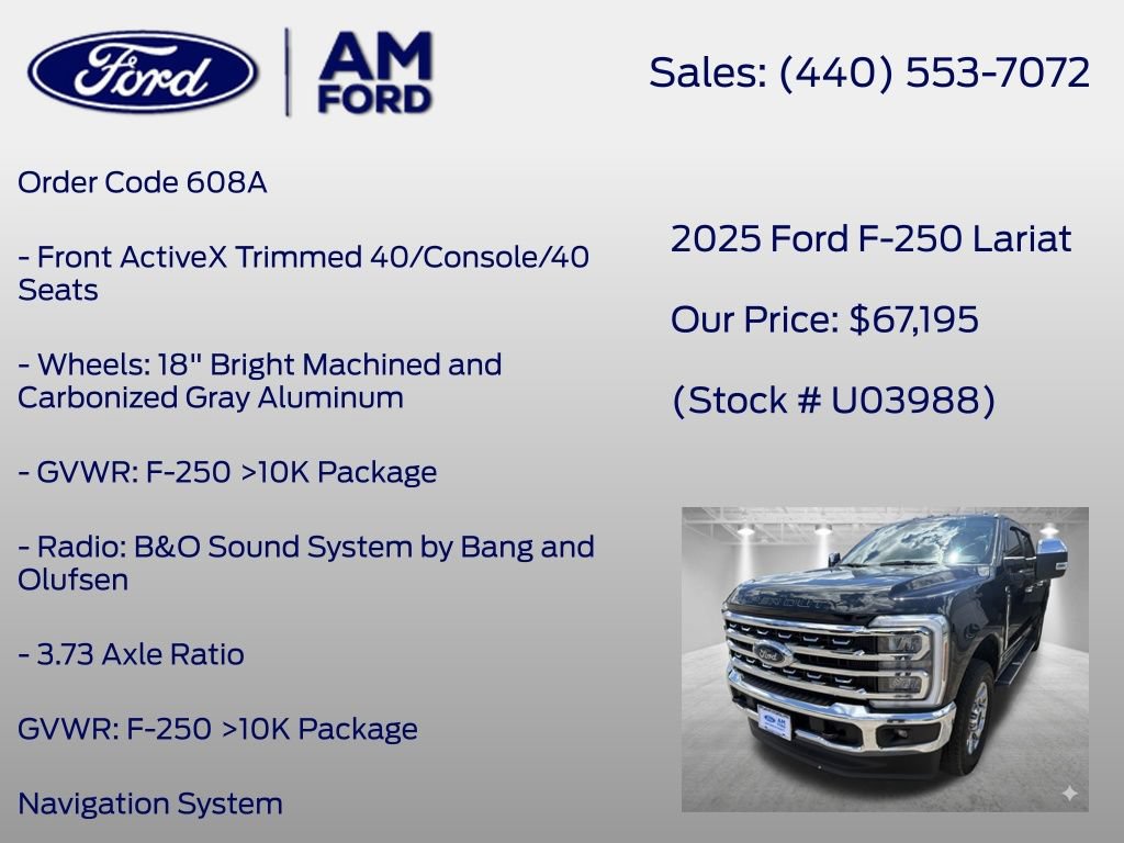 Certified 2025 Ford F250 Lariat w/ Chrome Package AWD/4WD image 14