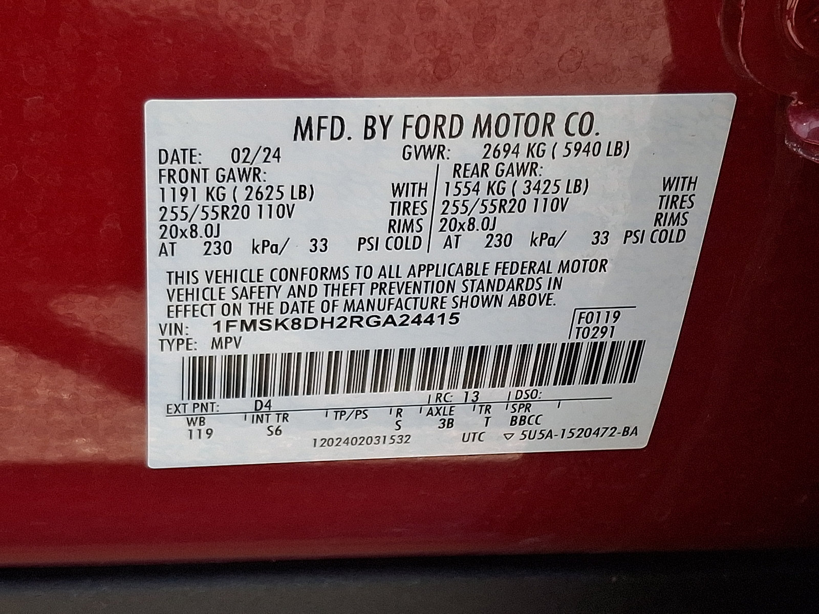 Certified 2024 Ford Explorer XLT w/ Equipment Group 202A AWD/4WD image 27