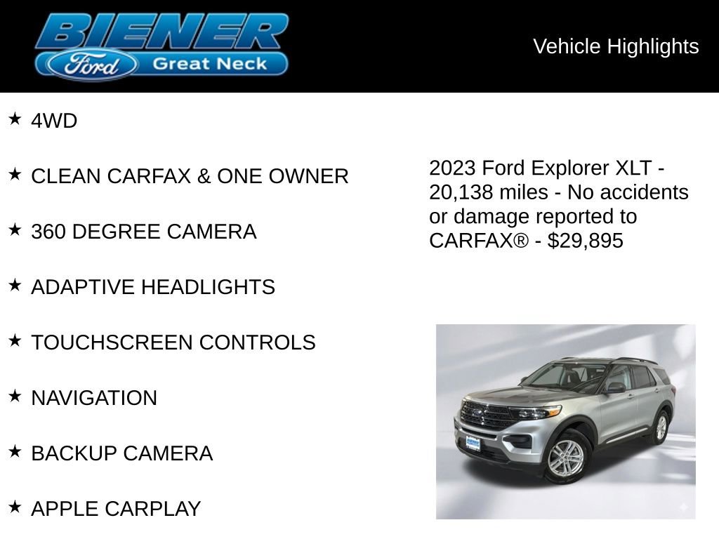 Certified 2023 Ford Explorer XLT AWD/4WD image 9