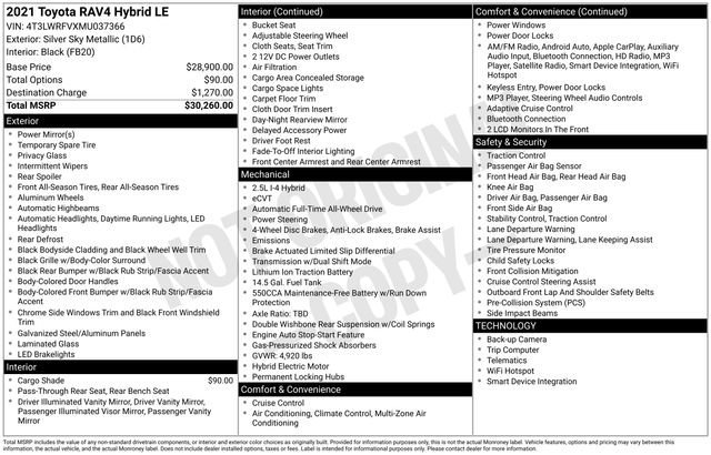 Used 2021 Toyota RAV4 LE image 3